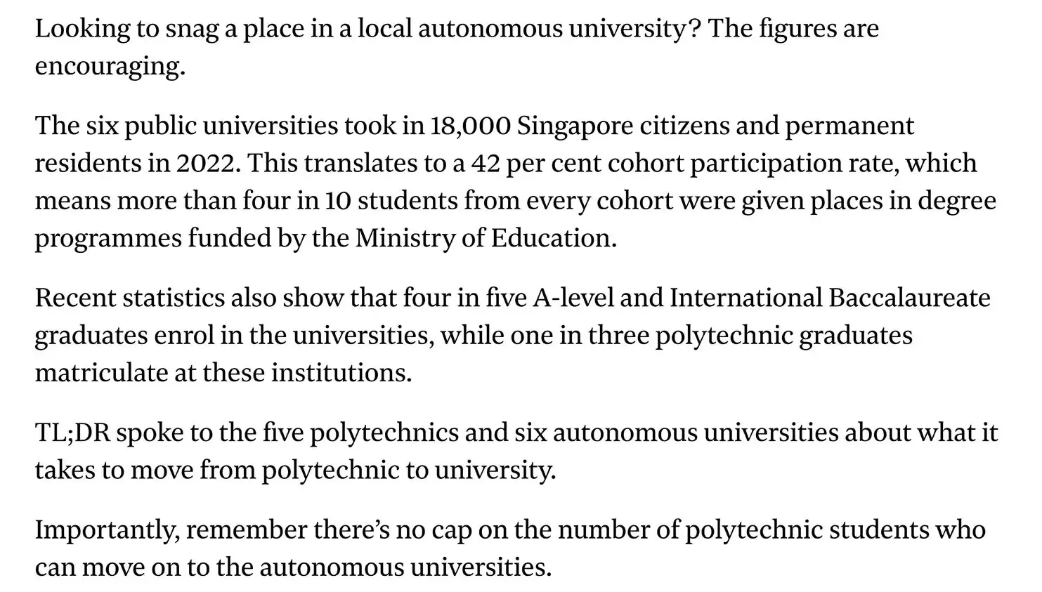 Looking to snag a place in a local autonomous university?