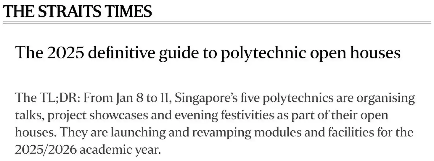 The 2025 definitive guide to polytechnic open houses